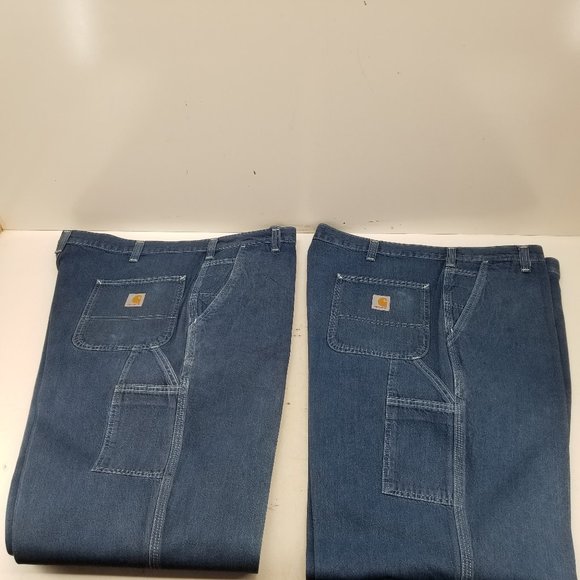 Carhartt Other - 2 of Carhartt 382-83 Dungaree Carpenter Work Pants Denim Jeans Size 40x34